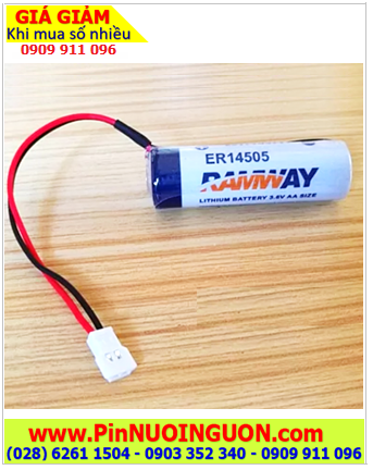 RAMWAY ER14505 (Dây zắc cắm); Pin nuôi nguồn RAMWAY ER14505 AA 2700mAh 3.6v  chính hãng